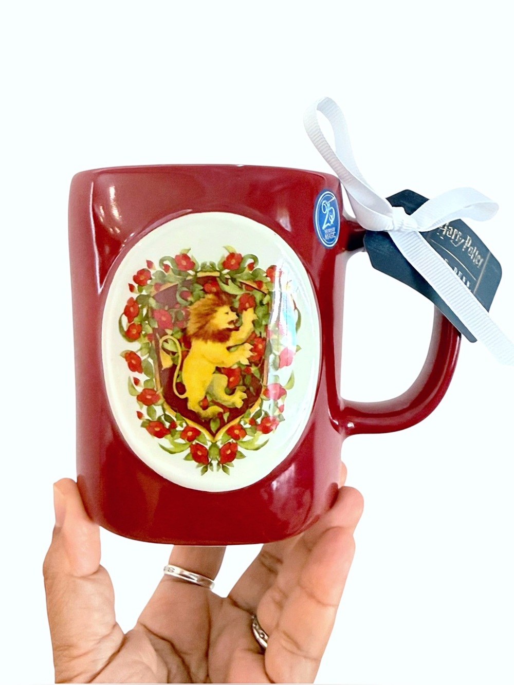 Rae Dunn X Harry Potter 25th Anniversary Gryffindor Crest Red Ceramic Mug